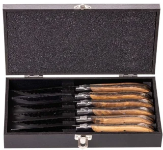 Blackwell Laguiole Steakmessen 6 st. Olijfhout