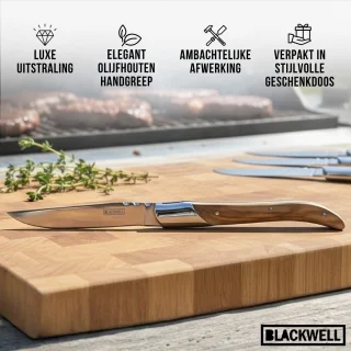 Blackwell Laguiole Steakmessen Olijfhout 6-delig