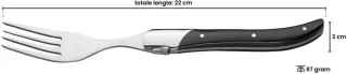 Blackwell Laguiole Steakvorken - 6-delig, ebbenzwart