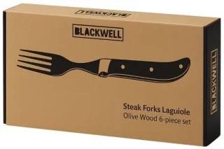 Blackwell Laguiole steakvorken 6-delig olijfhout