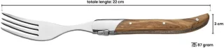 Blackwell Laguiole steakvorken 6-delig olijfhout