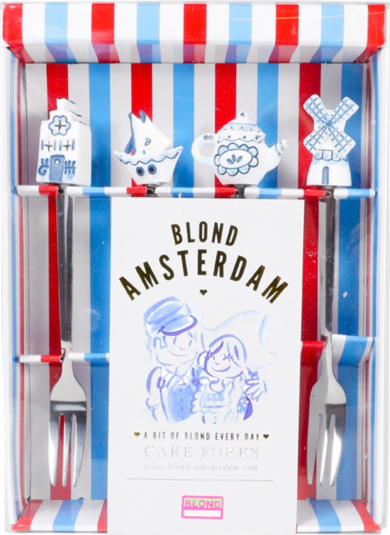 Blond Amsterdam Delfts Blond Cakevorkjes Set 4 stuks review