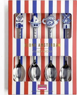 Blond Amsterdam Delfts Blond Theelepels Set 4