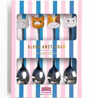 Blond Amsterdam Theelepelset Cat