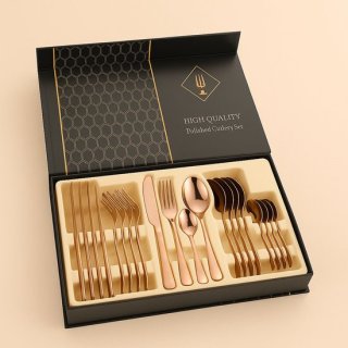 BOECK Bestekset 24-delig, 6-persoons, RVS rosegoud review