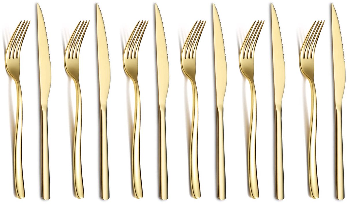 De Boraboi Luxueuze Bestekset 24-delig Goud in één oogopslag