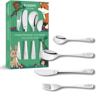 Bosvrienden Kinderbestekset 4-delig RVS