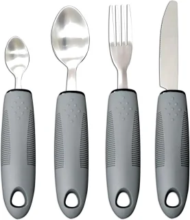 BOTC Easy Grip bestekset grijs 4-delig