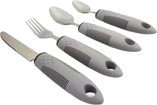 BOTC Easy Grip bestekset grijs 4-delig