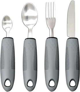 BOTC Easy Grip bestekset grijs 4-delig