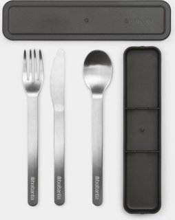 Brabantia Make & Take bestekset 3-delig dark grey