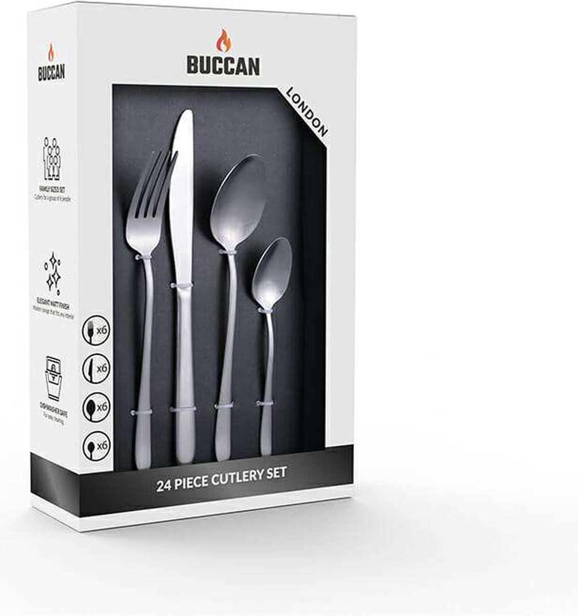 Buccan Bestekset London 24-delig zilver