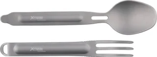 Bushpappa X-treme Outdoor 2-delige titanium bestekset