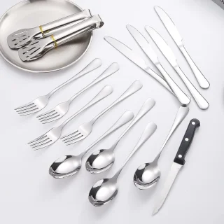 Campingbestekset 20-delig (dubbel) - Zilver