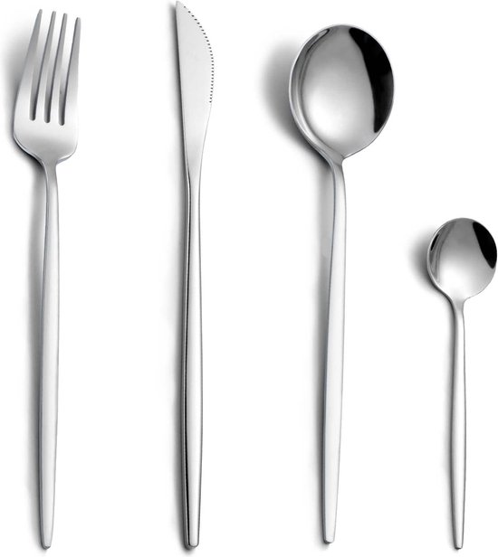 Candala Bestekset 24-delig voor 6 personen zilver roestvrij staal