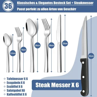 Candala Bestekset 36-delig voor 6 personen