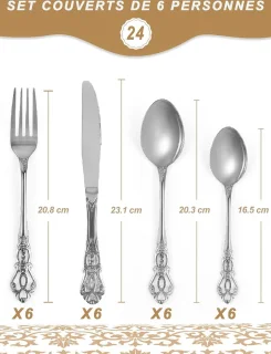 Candala Retro Gold 24-delige bestekset voor 6