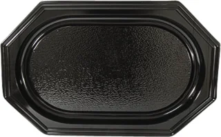 Cateringschaal PET zwart 45x30 cm 10 stuks