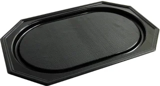 Cateringschaal PET zwart 45x30 cm 10 stuks