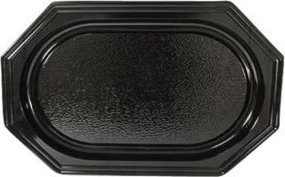 Cateringschaal PET zwart 45x30 cm 10 stuks