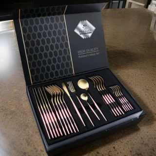 Cheffinger Bestekset 24-delig Goud/Roze