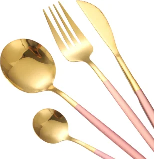 Cheffinger Bestekset 24-delig Goud/Roze