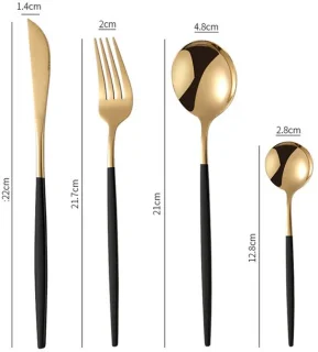 Cheffinger Bestekset 24-delig Goud/Zwart