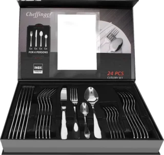 Cheffinger Bestekset 24-delig RVS Zilver