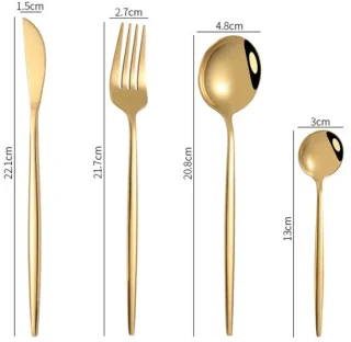 Cheffinger Bestekset Goud 24-delig voor 6 Personen