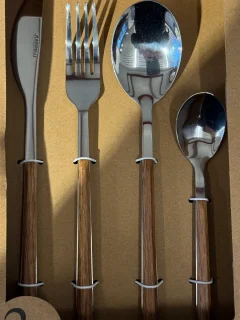 Cherchie Bestekset 24-delig voor 6 personen zilver/bruin