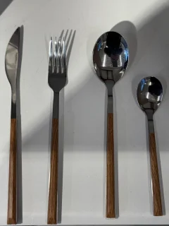 Cherchie Bestekset 24-delig voor 6 personen zilver/bruin