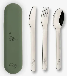 Citron Kinderbestekset Dino Green