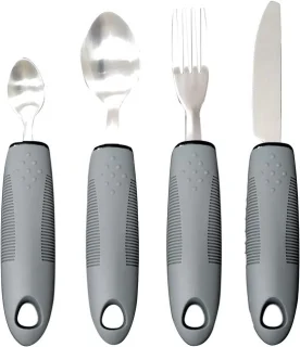 Comfortabele bestekset, 4-delig grijs