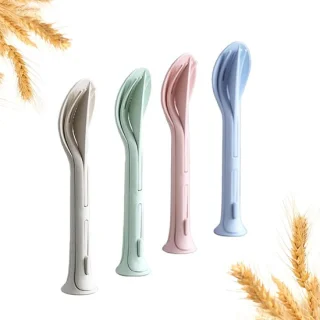 Compacte plastic bestekset