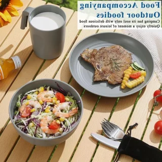 Complete Camping Bestekset – 1‑persoons kampeermaaltijdset