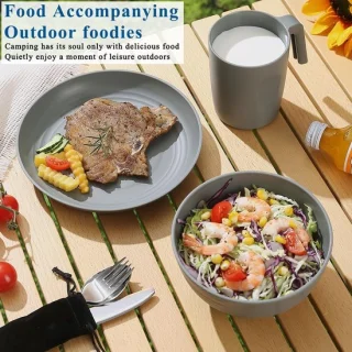 Complete Camping Mess Kit voor 1 persoon