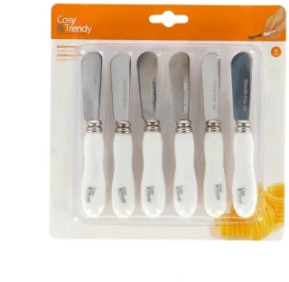 Cosy&Trendy Botermesjes set van 6 - wit