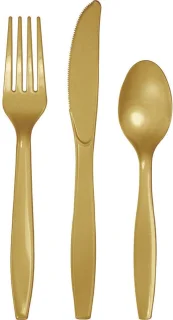Creative Converting feest bestek set goud 24 personen