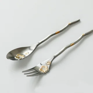 Creative Cutlery 2-delige koffielepel en dessertvork set