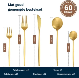 CRLYN Bestekset 12-delig RVS Goud