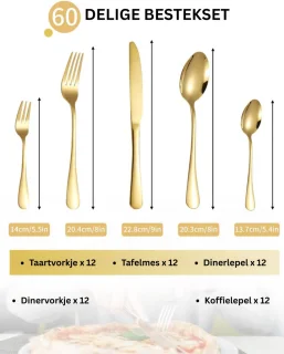 CRLYN Bestekset 12-delig RVS Goud