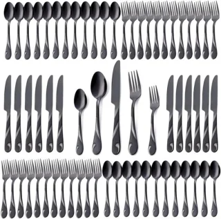 CRLYN® bestekset 12 persoons zwart