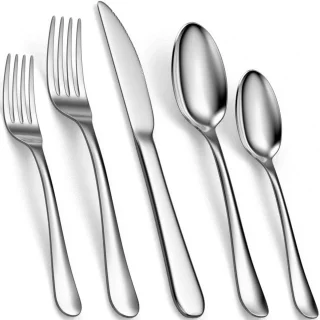 Cuhostki 5-Piece Flatware Set - Silver
