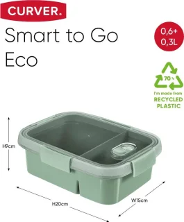 Curver Smart To Go Eco Lunchbox 0.9L Groen
