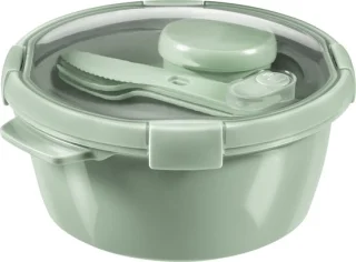 Curver Smart To Go Eco Lunchset 1,6L groen inclusief bestek en sauscup
