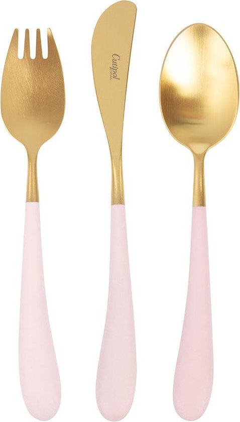Cutipol Alice Kinderbestekset Mat Goud-Roze
