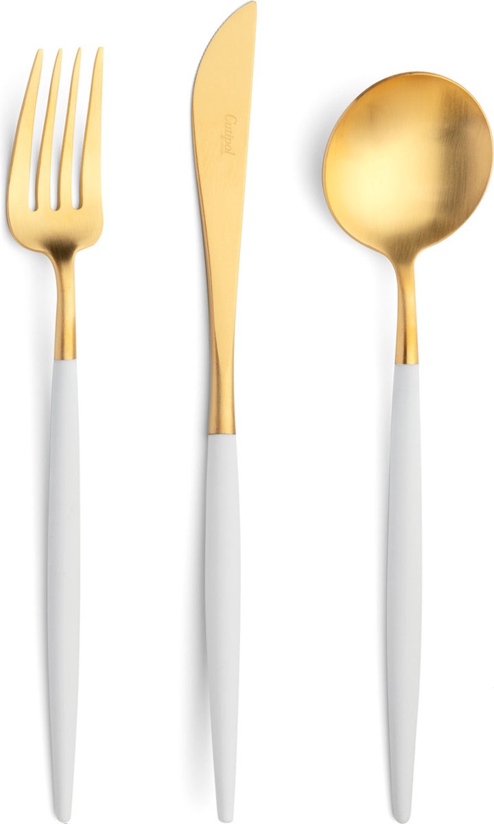 Cutipol Goa Bestekset 130-delig Wit/Goud