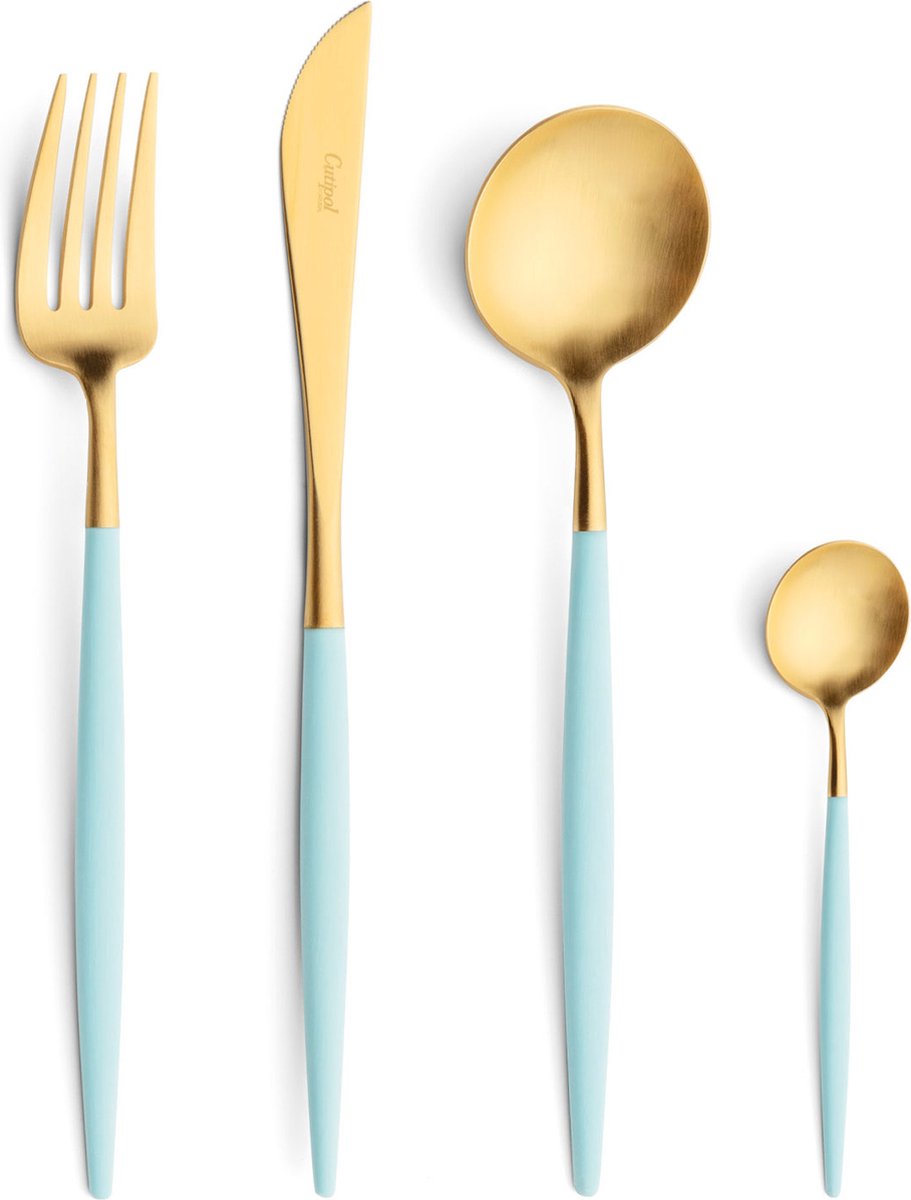 Cutipol Goa bestekset 24-delig Turquoise/Goud
