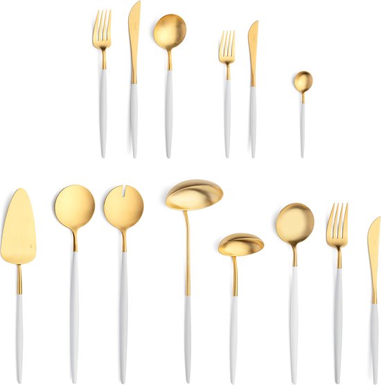 Cutipol Goa Bestekset 80-delig Wit/Goud