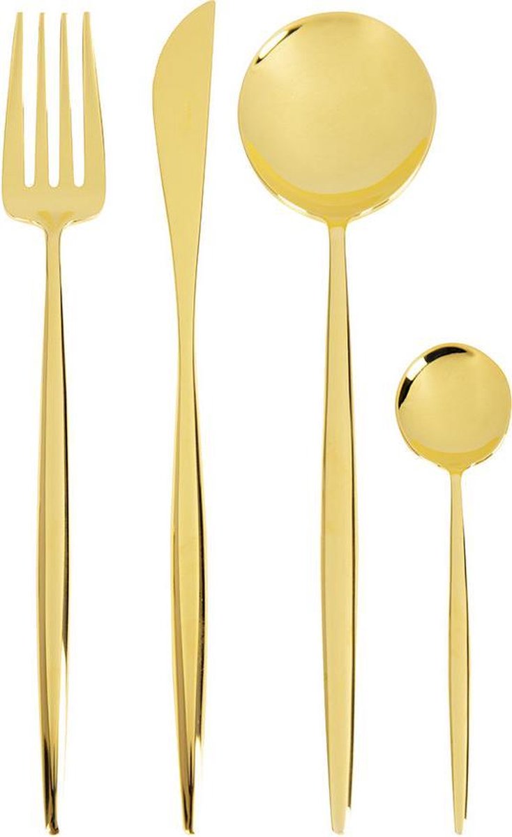 Cutipol Moon bestekset 24-delig goud